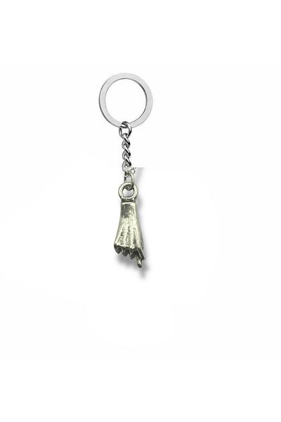 Herşey Nota Keychain with Hand Gesture Figure – Zamak Plated Metal – Spiritual Gift