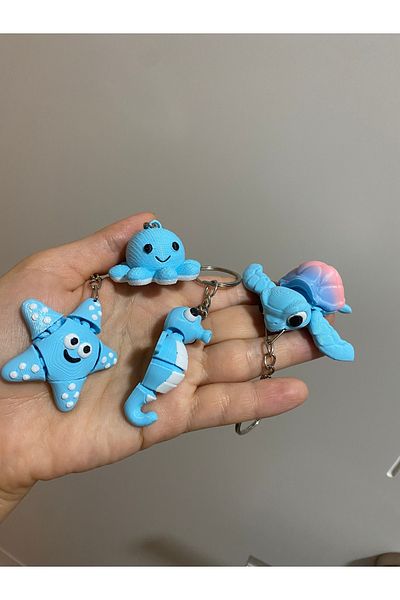 Lucios Set Keychain Sea Creatures (Blue)