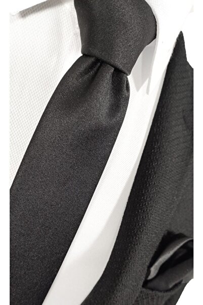 BLC Basic Line Co. Чорний колір Прямий краватка Серветка Набір