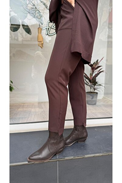 Invee Kadın Havuç Pantolon Kahve