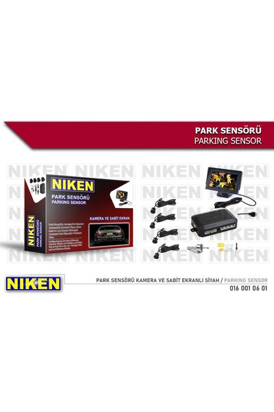 Niken Aem Araç Geri Park Sensörü Monitör Ve Kameralı Ses Ikazlı Siyah Göz