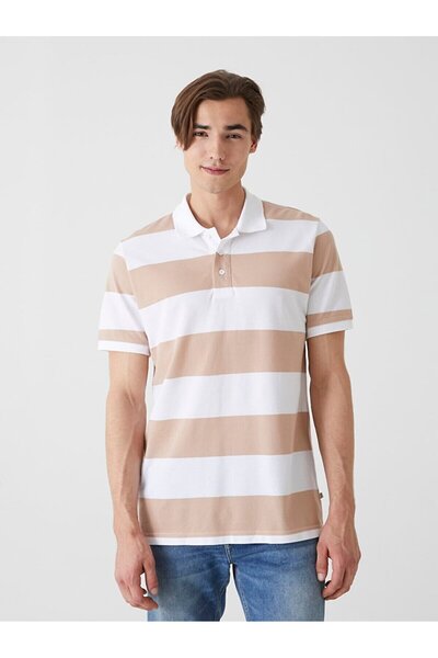 Ltb Striped Polo Neck T-shirt
