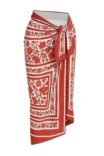 CUPSEA Women's Long Rose Patterned Pareo Does Not Show Underwear