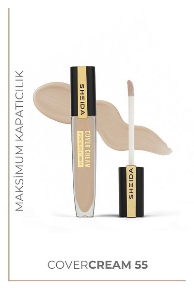 Sheida Cover Cream Illuminating under Eye Concealer, Intense Pigment Concealer - No 55