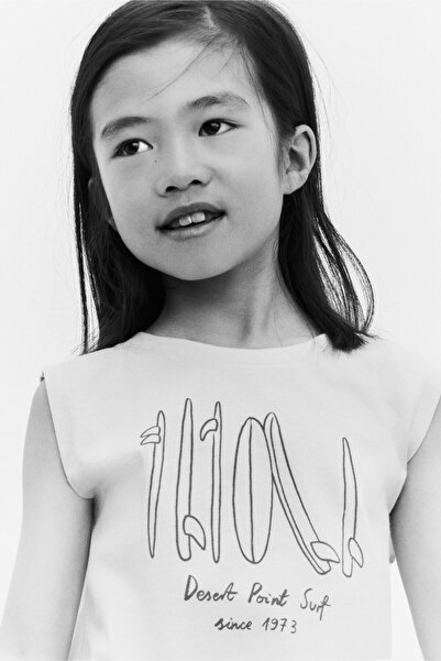 H&M Baskılı Kolsuz Üst