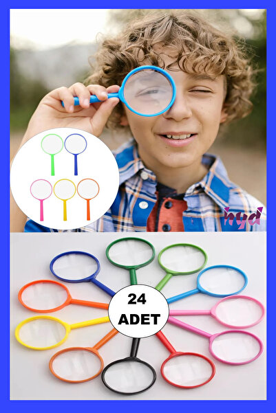 Hyd 24 Adet Oyuncak Plastik Büyüteç Karne Hediyesi Doğum Günü Özel Parti Hediyeleri