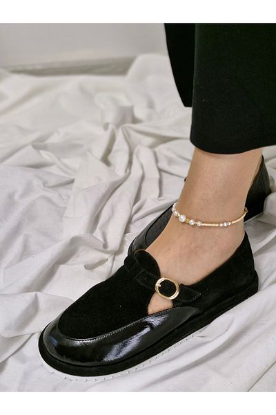 aayak&kabımofficial Women's Shoes Do Not Squeeze the Toe - Genuine Leather Comfortable Fit Daily Model
