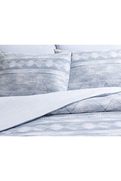 Madame Coco Dash Double 100% Baumwolle Ranforce Bedrucktes Bettbezug-Set - Blau