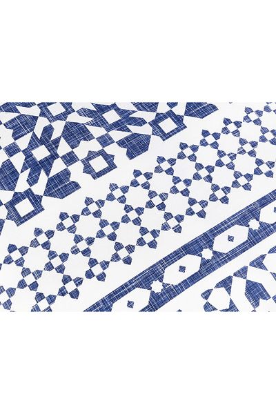 Madame Coco Deor Doppel-Bettbezug-Set, 100 % Baumwolle, Ranforce, bedruckt, Marineblau