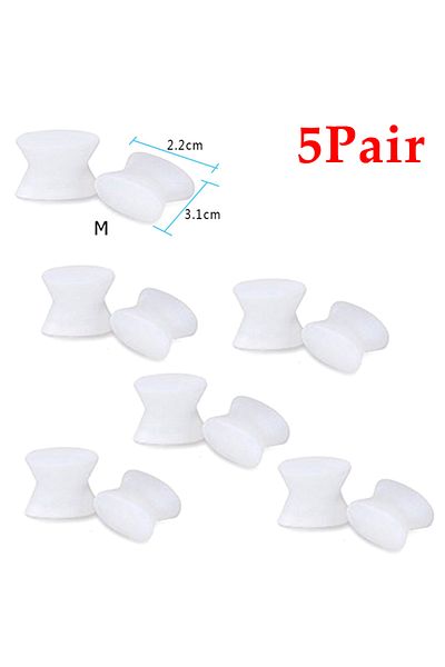 Choice M 5pair 1/5pair Gel Toe Separator Foot Care Tool Silicone Big Toe Bunion Straightener Valgus Hallux