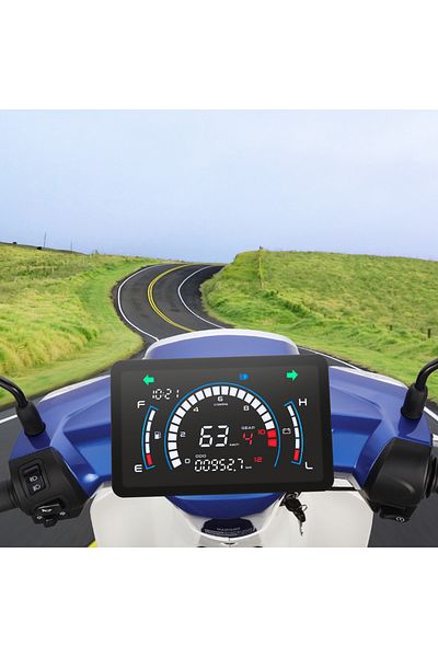 MAIMEIMI Motobike Dashboard Motorcycle Digital Speedometer Total Mileage Indicator Light Waterproof And Sh...