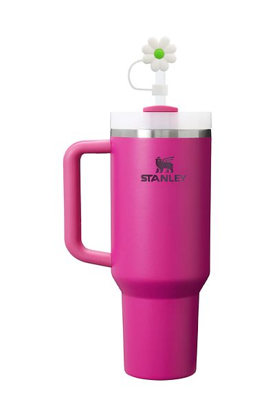 Kelira Quencher Thermos Compatible White Flower Accessory / Straw Protector / Silicone Straw Tip Cover / 10mm Compatible