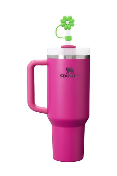 Kelira Quencher Thermos Compatible Green Flower Accessory / Straw Protector / Silicone Straw Tip Cover / 10mm Compatible