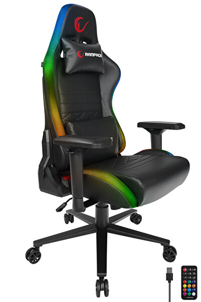 Rampage Kl-r19 Moncher Rgb Aydınlatmalı Oyuncu Koltuğu Siyah