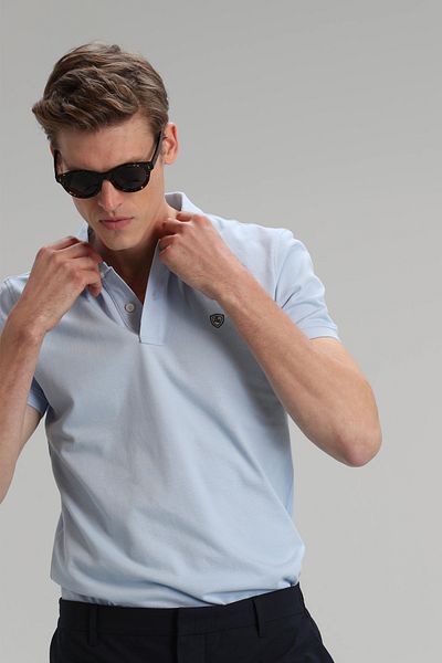 Lufian Laon Sports Polo T-Shirt γαλάζιο