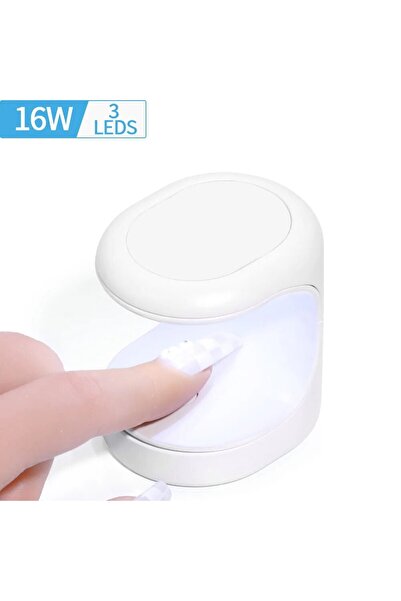 DUTRIEUX مصباح LED صغير أبيض اللون بقوة 16 واط للأظافر يعمل بالأشعة فوق البنف...