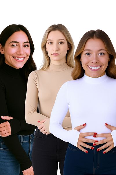 par lingerie pl Women's Fishing Neck Long Sleeve Finger Detailed 3-Piece Sleeve Set