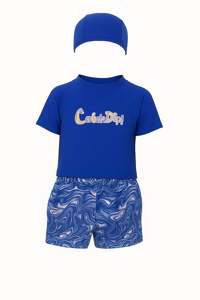 pistyle Set tricou și costum de baie pentru fete albastre