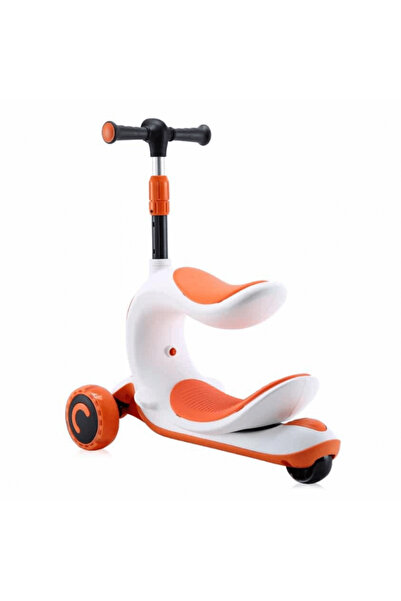 OEM Scooter for small children with Seat, LED Wheels and Adjustable Handlebar, Brown