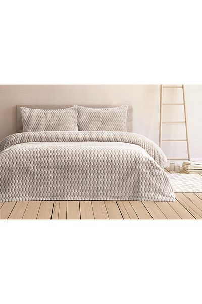 Merinos Sign Collection 3 Piece Double Blanket Set Boxed 220X240 Smoke