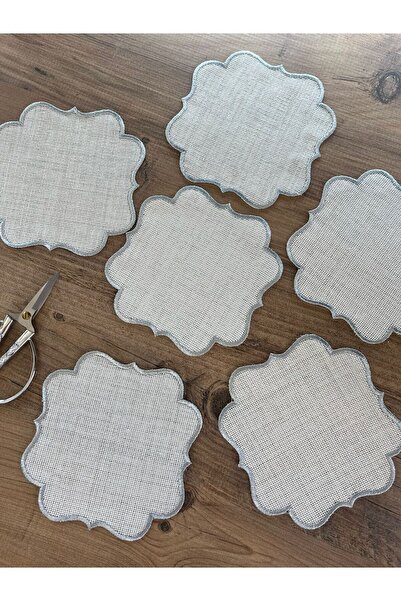 sarra 15X15 Silver 6 Presentation Napkins - V3