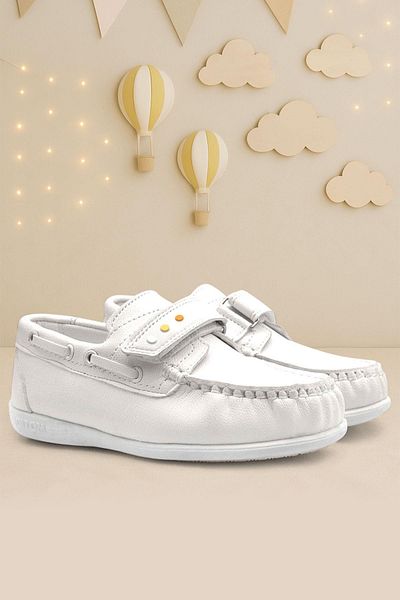 Rakerplus Pantofi tineri pentru bărbați, casual, cu detaliu colorat, cu velcro, alb catifelat Feniks