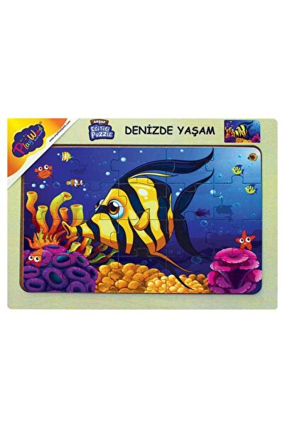 Play Wood Playwood Ahşap Eğitici Puzzle Denizde Yaşam Ony189