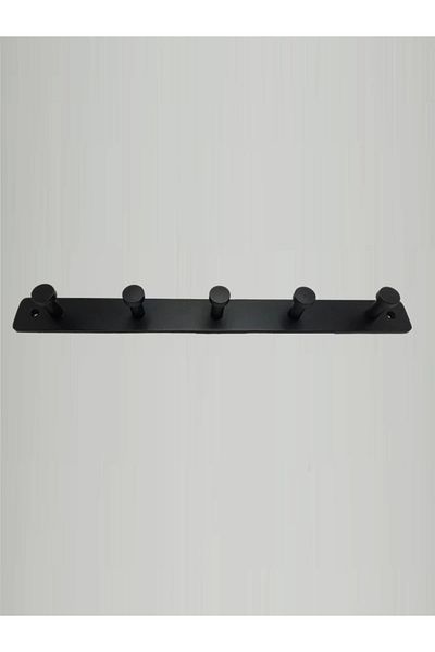 ardini Black or Bathrobe Mat - Adhesive Screw Towel, Hanger Mushroom Set of Five