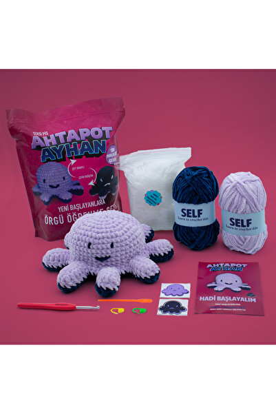 Self Leziz Koleksiyon Örgü Öğrenme Seti Amigurumi Kiti Kendin Yap Örgü Oyuncak Tığ Seti