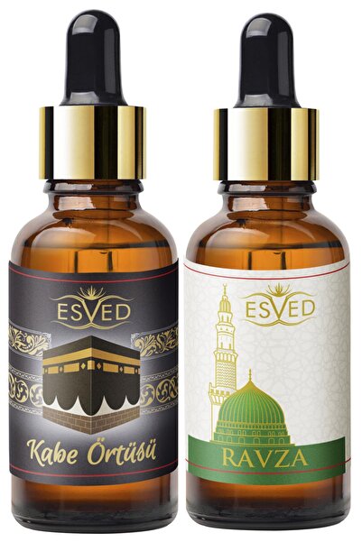 ESVED Kabe Örtüsü Kokusu Ve Medine Ravza Kokusu Saf Esansiyel Uçucu Yağ Buhur...