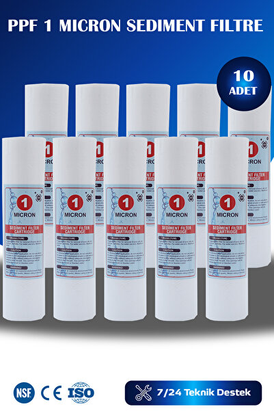 WaterMelon Açık Kasa Su Arıtma Cihazı 10'' Inch 1 Mikron Sediment Spun Filtre...