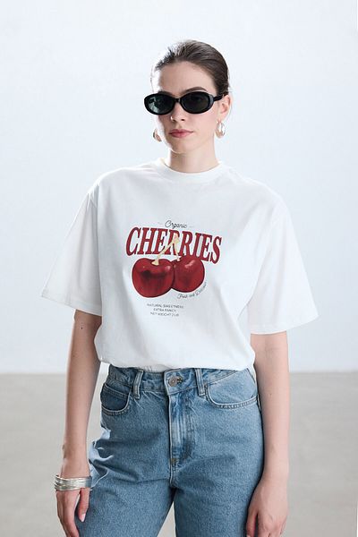 BE BLUE Μπλουζάκι με στάμπα Cherry