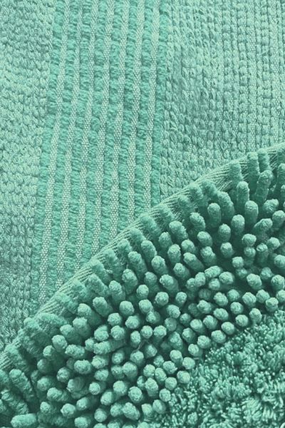 Chilai Home Macoroni Mint - Σετ 2 βαμβακερών χαλιών που πλένονται και δεν γλιστράουν