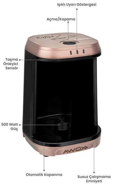 AWOX Kafija Türk Kahvesi Makinesi Rose Gold