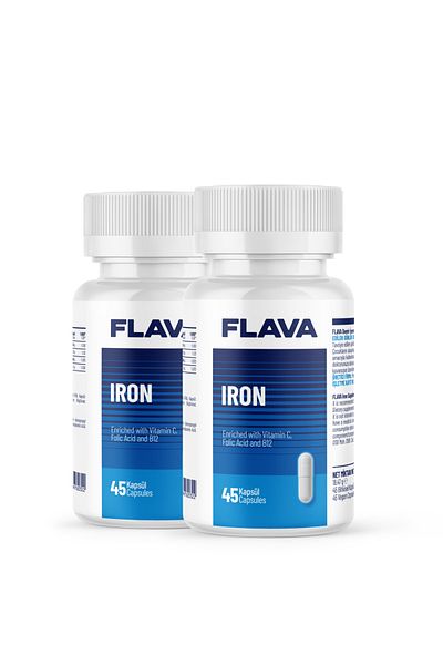 FLAVA Iron - 45 Capsules X 2 Pieces