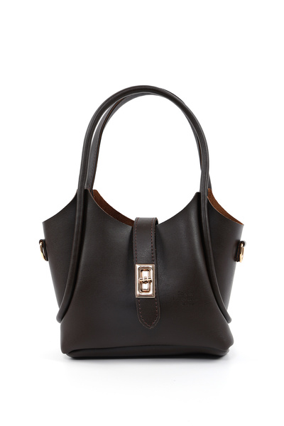 SHAKA Smeđa boja ShkKSNUMKS Fauk kožna brava Detaljna podesiva torba za ruke,...