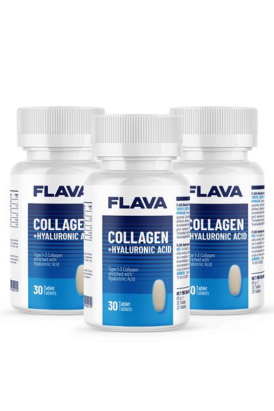 FLAVA Collagen + Hyaluronic Acid - 30 Tablets