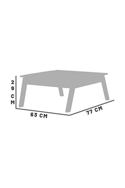 Zem Favela Bohem Sehpa, Natürel Ahşap