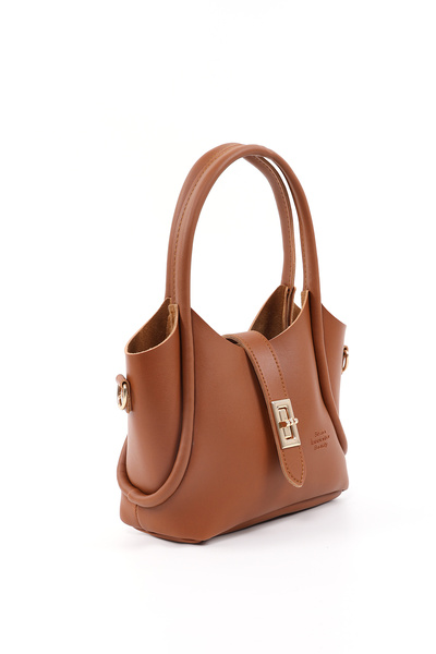 SHAKA Taba Shk187 Faux Leather Lock Detailed Adjustable Strap Hand, Arm and Shoulder Bag