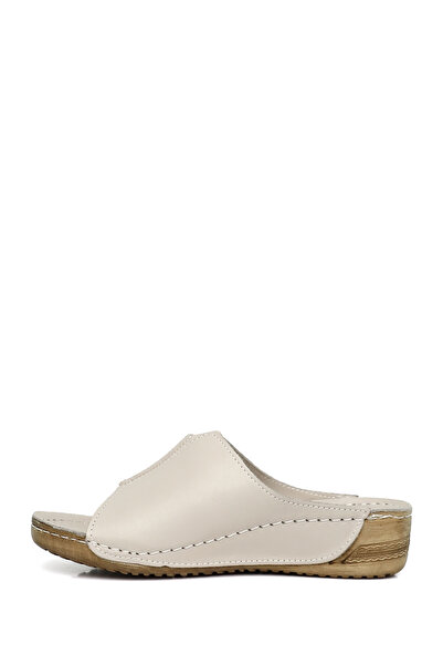 GÖNDERİ(R) Papuci de damă/fete crem din piele naturală