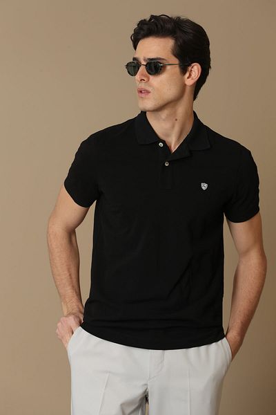 Lufian Pánské tričko Laon Sports Polo Neck černé