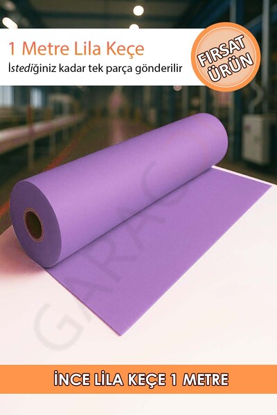 garaccu Metrelik Ince Keçe Kumaş 1 Mm Lila - 1 Metre (100 CM X 100 CM)