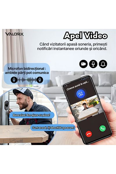 Valorix Sonerie Video Inteligente Valorix® cu Camera HD 1080p