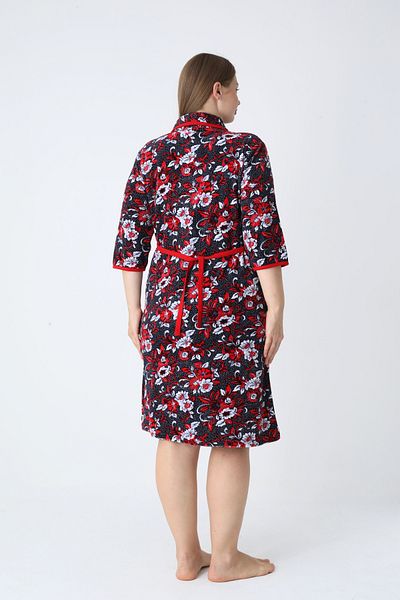 ROMEO LİFE Women's Plus Size Cotton Blend Velvet Zipper Dress 1125