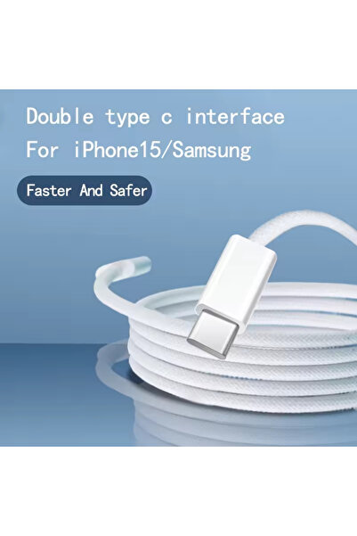 Choice كابل شحن سريع USB C إلى Type C PD 60 واط للهواتف المحمولة بطول 2 متر لأجهزة iPhone 15 وAndroid