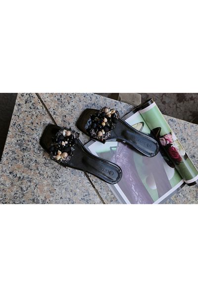 Letafia Maria Beaded Slippers
