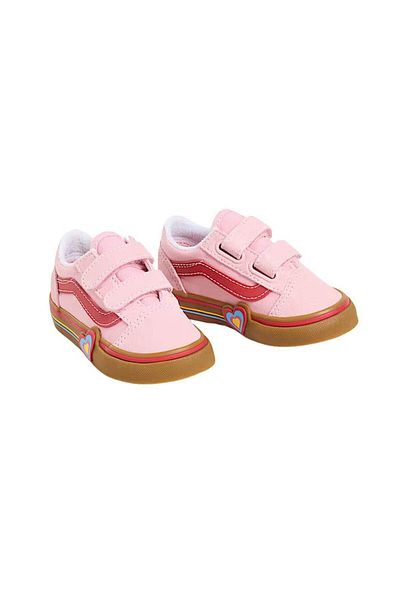 Vans Old Skool V Heart Kids Pink Shoes
