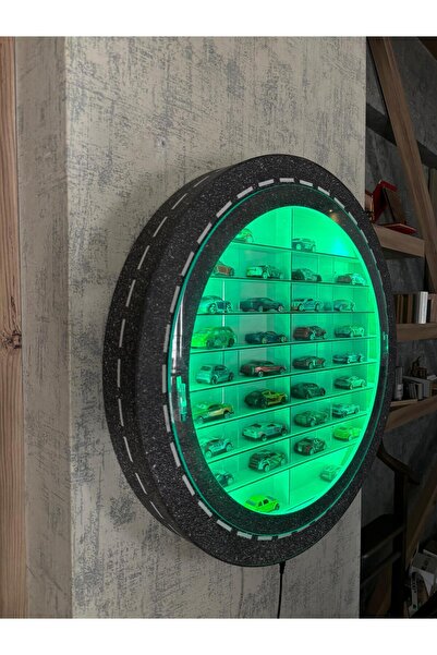 tablohouse Araba Rafı Şeffaf Mika Kapaklı Işıklı Mobilya