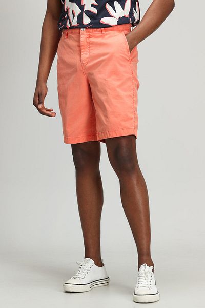 Lufian Ανδρικό σορτς Chino Zegler Sports Slim Fit Πορτοκαλί