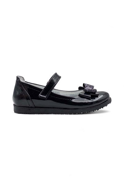 Shoes Varkan Bow Girl's Ballet Shoes Black Patent Leather